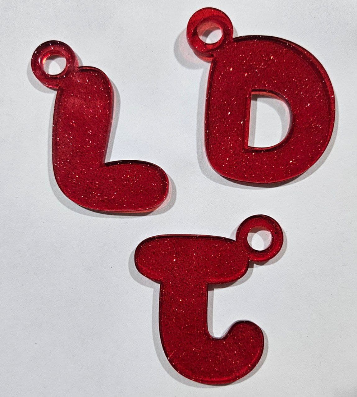 Red Glitter Keychain