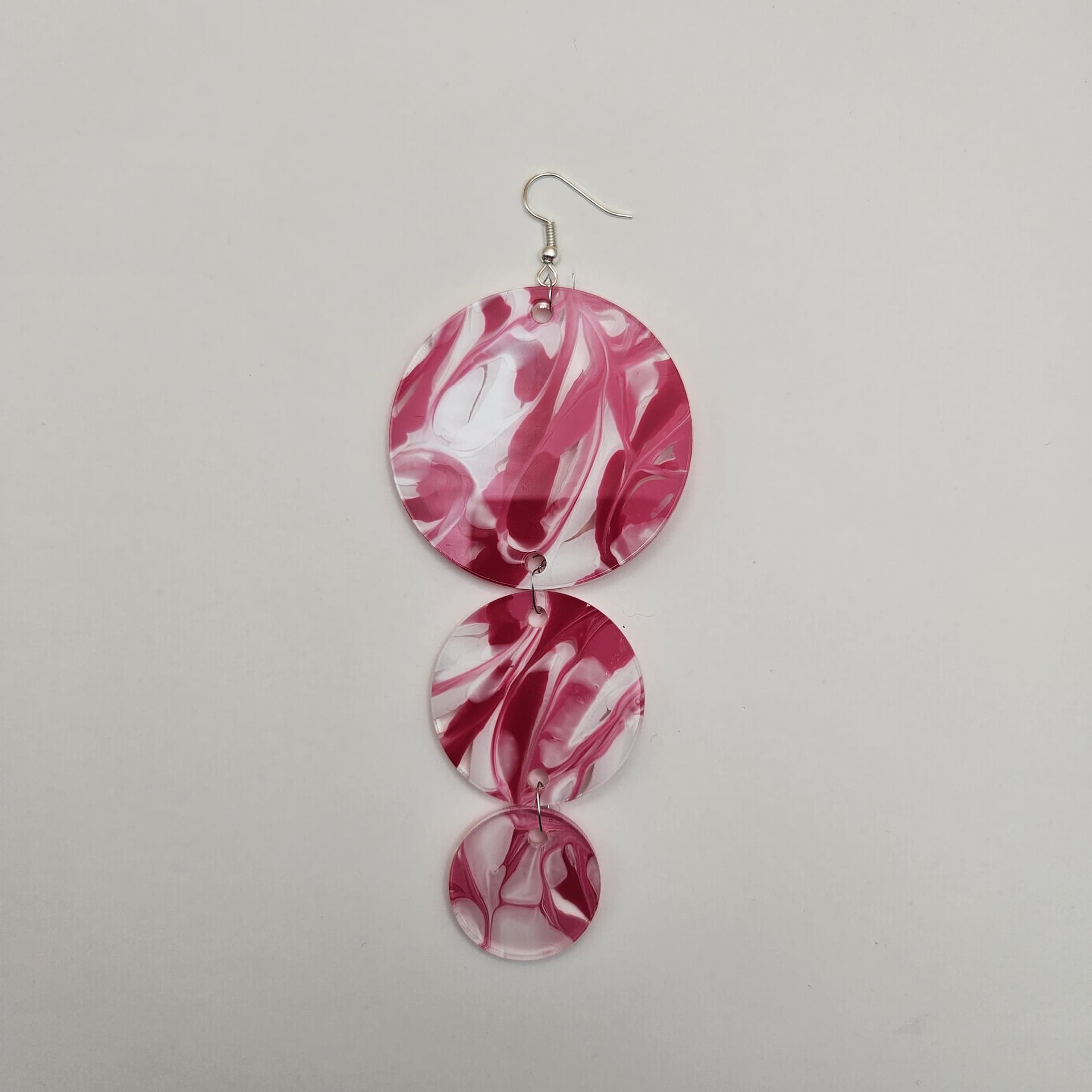 Pink Tides Designer Acrylic solid earrings