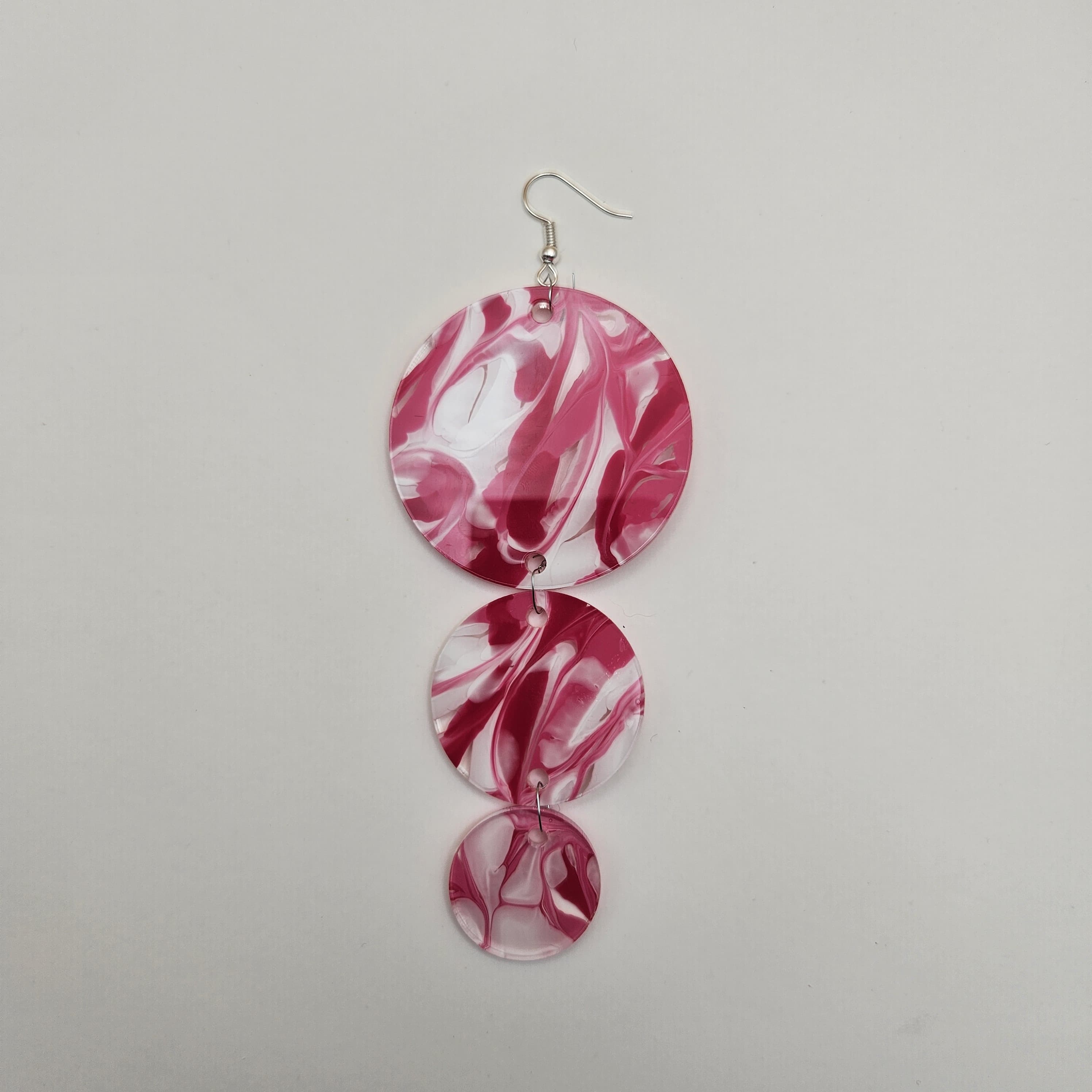 Pink Tides Designer Acrylic solid earrings