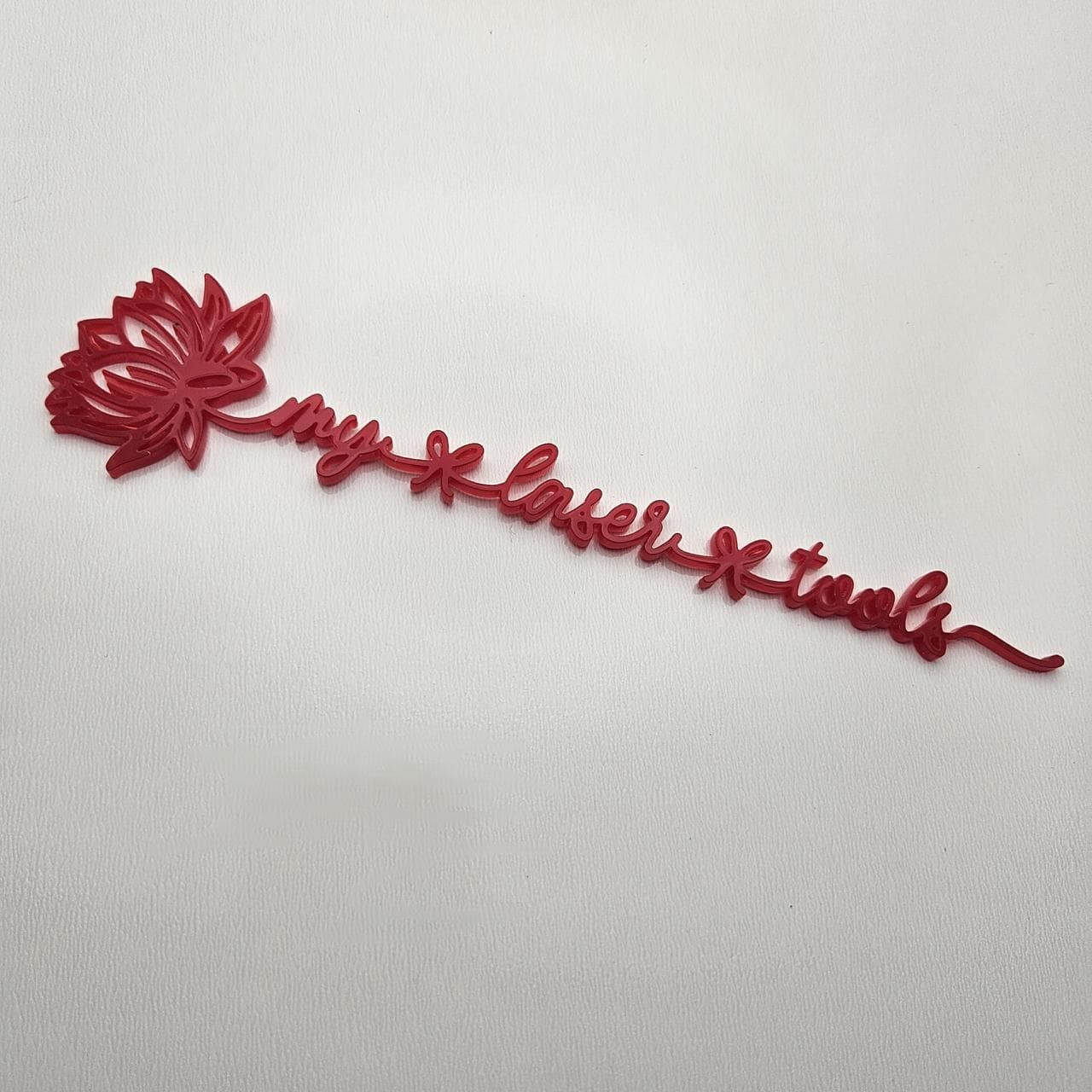 Romantic typography with 'my laser tools' text
