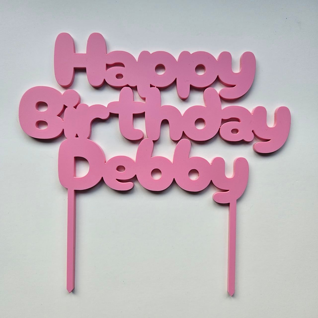 Two-Stakes Cake Topper example