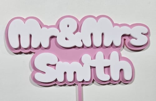 Layered Cake Topper - Single Stake example