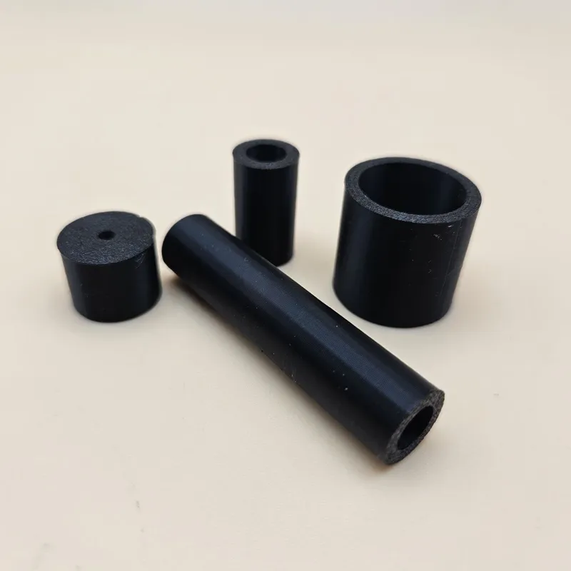 3D printed standoffs and spacers in black PLA