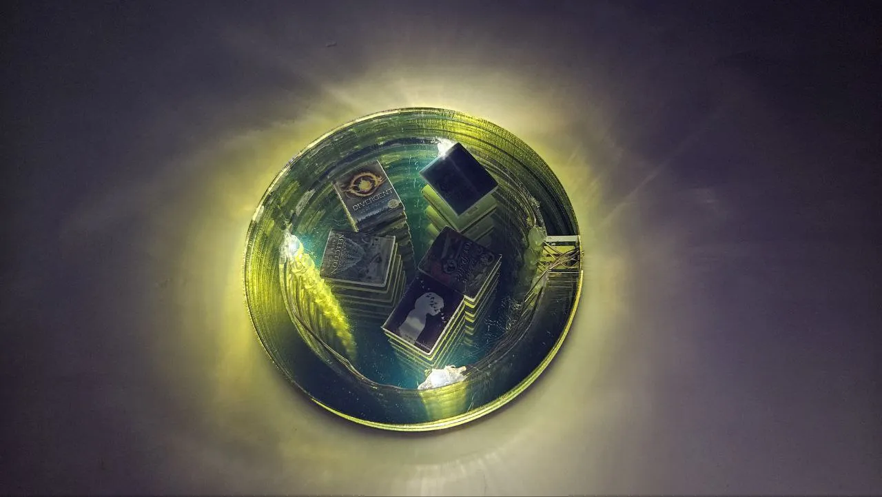 Infinity mirror with LED lights creating a stunning depth effect