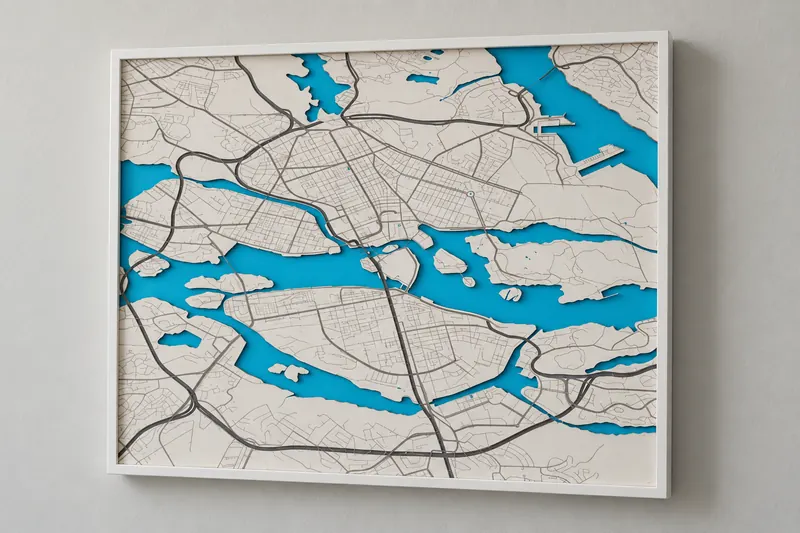 Blue Water Map