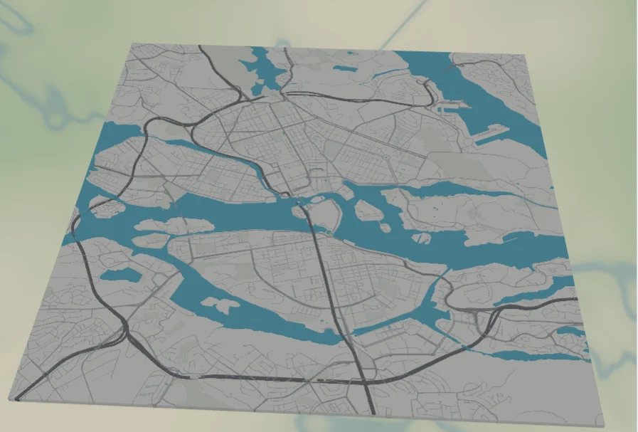 Blue Water Map