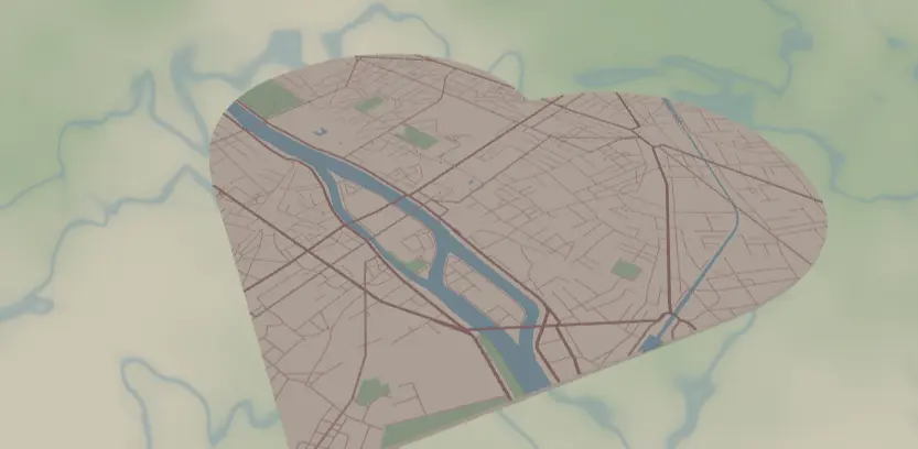 Heart Keepsake Map