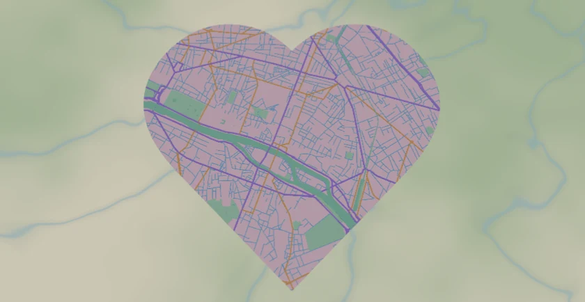 Pastel Candy Heart Map Generator example