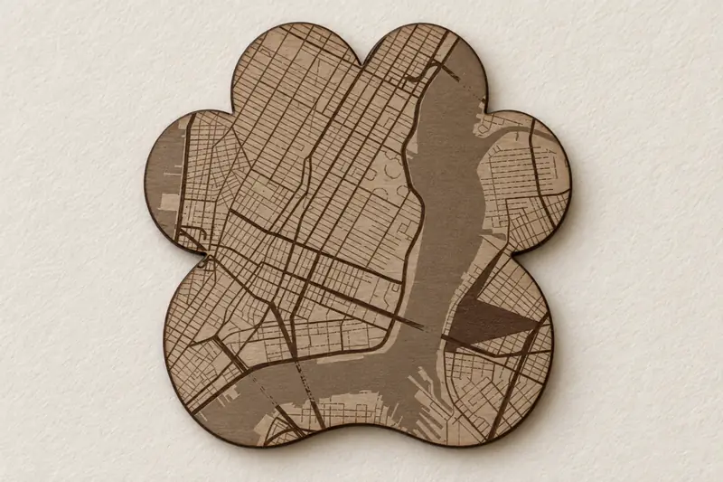 Paw Print Map