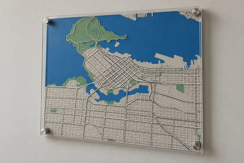 UV Printed Layered Map
