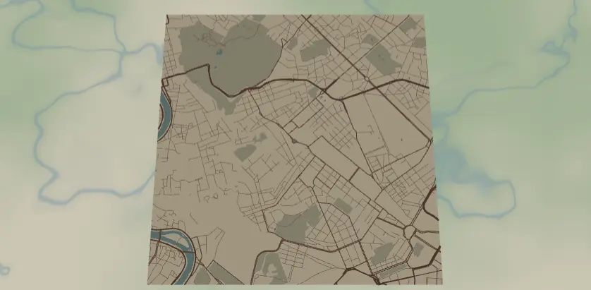 Vintage Parchment Map Generator example