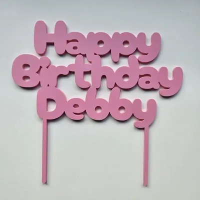 Two-Stakes Cake Topper example