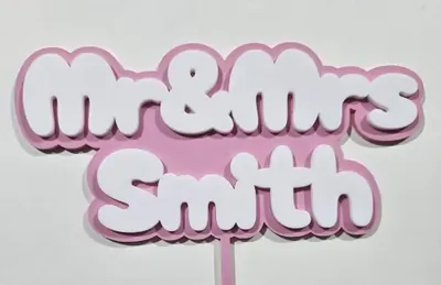 Layered Cake Topper - Single Stake example