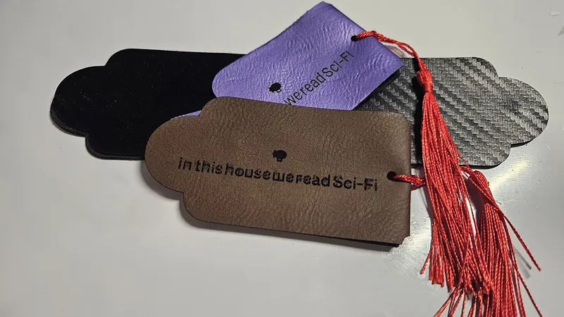 Leather Bookmark Generator example