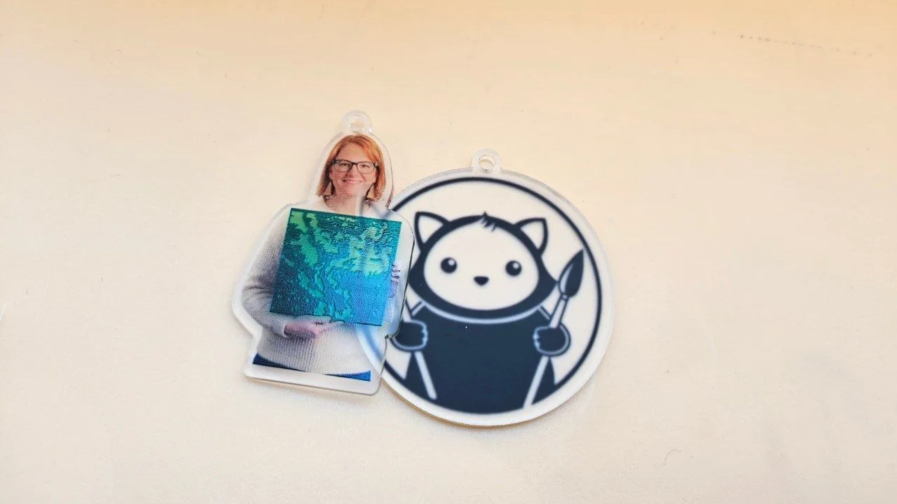 Photo Print and Cut Keychain Generator preset preview